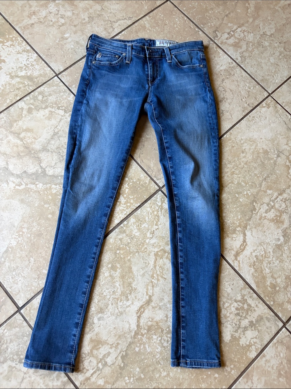 AG Adriano Goldschmied Women’s Skinny Jeans in Medium Blue Wash